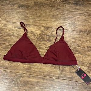 Shekini maroon padded bikini top